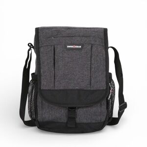 Swiss Gear Vertical Travel/Messenger Bag Heather Gray 11x7.5x3.5” Crossbody,NWOT